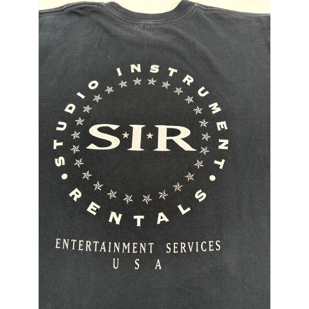 Vintage Anvil SIR Studio Instrument Rentals NYC T-Shirt Mens Large Black Cotton
